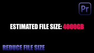 Premiere Pro Tutorial | Reduce File Size