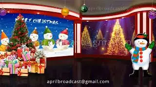 Christmas TV Studio Set 56- Virtual Green Screen Background Loop