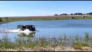 Испытания на плавучесть вездехода Тундра Восток