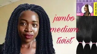 How to DIY medium Jumbo twist with knots//beginner friendly//Easy method//Crilz