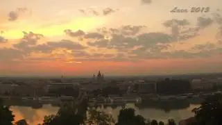 Budapest sunrise motion time lapse