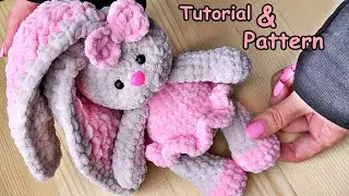 Crochet BUNNY / RABBIT with colored ears 😍 Amigurumi / Tutorial Part 1