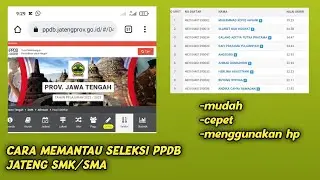 Cara Memantau Hasil Seleksi PPDB ONLINE SMA/SMK 2022 || Cara Lihat Hasil PPDB online SMA/SMK