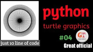 python turtle graphics tutorial.Python for beginners.Great official.#04.