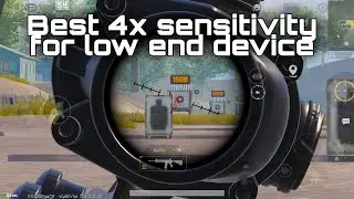 Best 4x scope sensitivity for low end device 🔥bgmi
