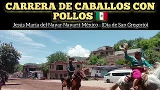 CARRERA DE CABALLOS CON POLLOS