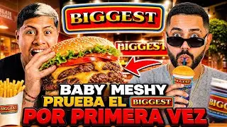 BABY MESHY TRIES BIGGEST BURGERS FOR THE FIRST TIME