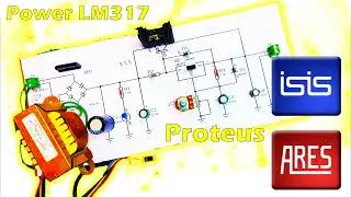 Fonte de Alimentação Ajustável #LM317 Parte 1 #Esquema #Elétrico no #Proteus #ISIS