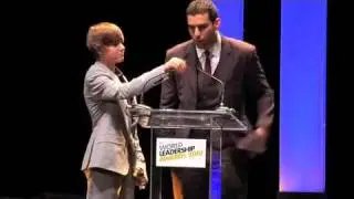 Justin Bieber PoP Founder Adam Braun at World Leadership Awards [HD]