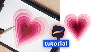 Create this paper cut effect in Procreate