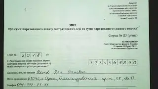Годовой отчет по ЕСВ за 2018 (подаем в 2019). ФОП СПД на Едином налоге.