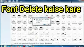 How to delete font from computer