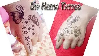 DIY new Heena butterfly tattoo 👌👌👌....…