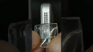 Cleaning iPhone speaker with hot glue and adhesive gel #asmr #waitforit #satisfying