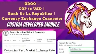 COP to USD | Bank De La Republica  | Currency Exchange Connector in Odoo 