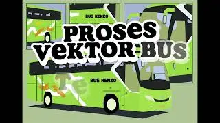 Bus Telolet | Vektor Bus Telolet | Proses Traking bus telolet vektor CorelDraw