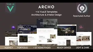 Archo - Vue Architecture & Interior Template