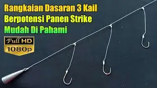 Rangkaian pancing dasaran 3 mata kail @JufriKTL