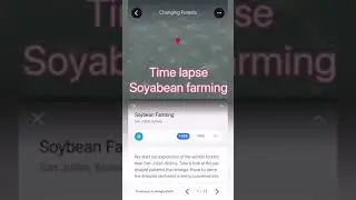 Time lapse of soyabean farming. Google maps
