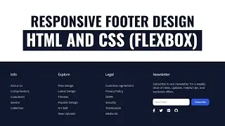 How to create responsive website footer using HTML And CSS | Responsive Footer using HTML And CSS
