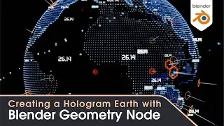 Blender3D - Creating a Hologram Earth with Blender 2.93 Geometry Nodes (TUTORIAL)
