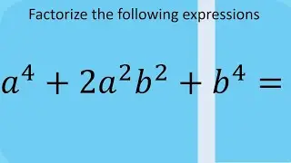 How to factorize the expression a⁴+2a²b²+b⁴
