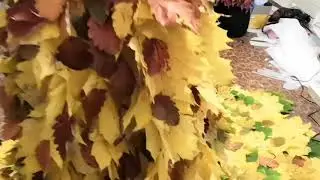 Платье из осенних листьев 