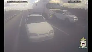 Момент аварии на Стригинском мосту 22.06.23 от ГУ МВД России по Нижегородской области