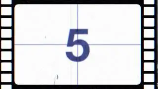 Motion retro film countdown