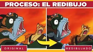 TIMELAPSE REDRAWING REPTILIO AND CHACALO| THUNDERCATS | 80/90 INTROS 4K