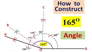 How to draw 165 degree angle 📐