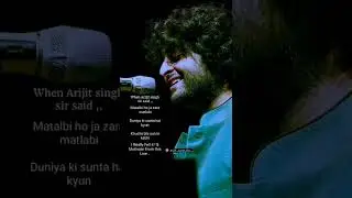 Matlabi Hoja Zara matlabi / arijit lover / arijit singh / Arijit Singh trending on Instagram 