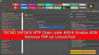 Update TECNO INFINIX FRP MTP BYPASS Enable ADB Remove FRP BY UNLOCKTOOL