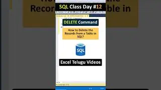 How to Delete Records in SQL | SQL Telugu Tutorial #sql