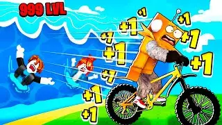 ESCAPE FROM THE TSUNAMI LEVEL 999 but THE BIKE ACCELERATES EVERY SECOND 😱 ROBLOX