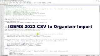 GEMS 2023 CSV to Organizer Import