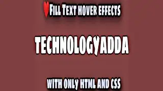 Fill text hover effect with only html and css
