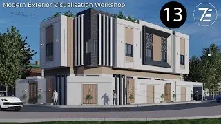 3Ds MAX Modern Exterior visualization workshop Render Setup ورشة الاظهار الخارجي علي الثري دي ماكس