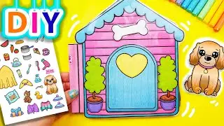 DIY Quiet Book paper doll house/ Home decoration for puppies / Miss Paper Dolls