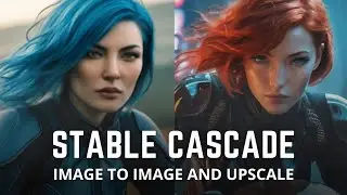 Easy Stable Cascade image to image & upscale with ComfyUI