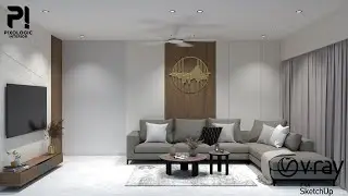 living room interior | sketchup tutorial | 