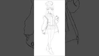 Drawing Timelapse - Noa Ushio | Blue Archive #shorts