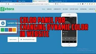 How to change dynamic color panel to change color in website (HTML/CSS/jquery) - 2018