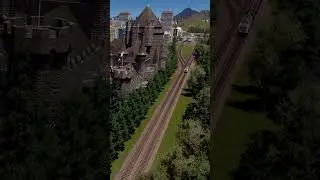 Train Passing Through In Cities Skylines 🚂 #Shorts