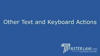 5.2.1: Other Text and Keyboard Actions