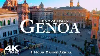 [4K] GENOA 2026 🇮🇹 Genova Drone | 1 Hour Aerial | Cinque Terre Genua Italy Italia