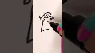 Girl simple drawing 💕💜💕💜