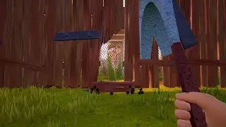(HELLO NEIGHBOR) 2 акт как выйти через дырку в заборе!?