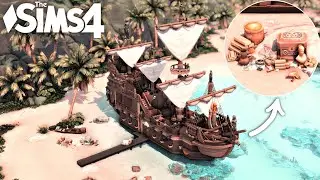 Pirate Ship | No CC | The sims 4 | Stop motion Speed build + Voice over