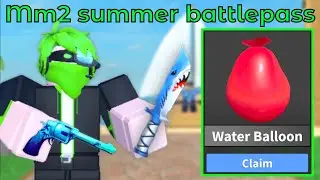 Claiming the SUMMER BATTLEPASS in MM2!!! (PALMS LEGENDARY)